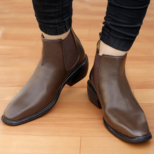 Bxxy's Vegan Leather Ultra Stylish Comfortable Slip-on Chelsea Boots for Men