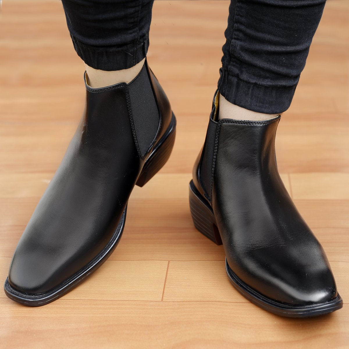 Men s 3 Inch Hidden Height Increasing Fashionable Chelsea Boots