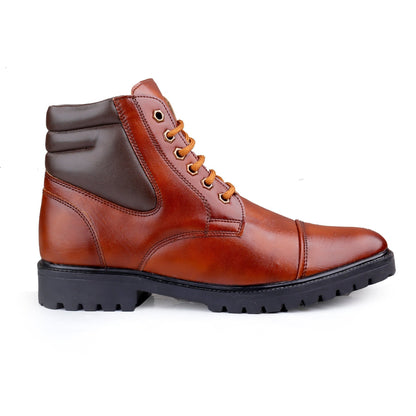 Bxxy's Faux Leather Lace-up Boots for Men