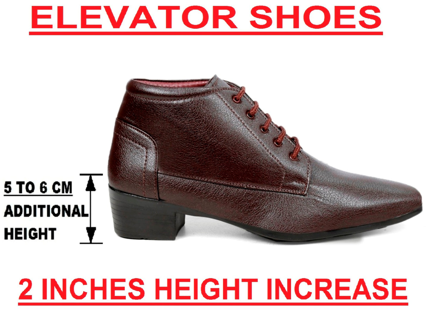 Men's Elevator Faux Leather Office Wear Boots