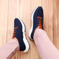 Men's Knitted Breathable Upper Casual Brogue Lace-Up Shoes