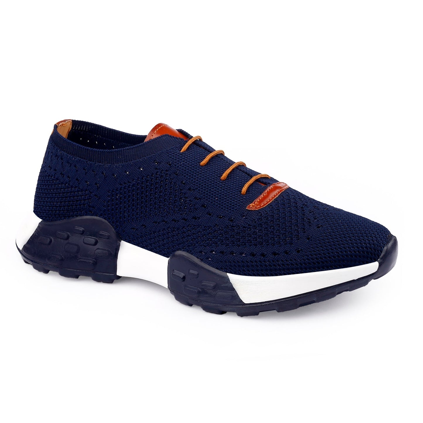 Men's Latest Knitted Upper Casual Brogues Lace-Up Running Shoes