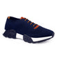 Men's Knitted Upper Casual Brogues Lace-Up Shoes