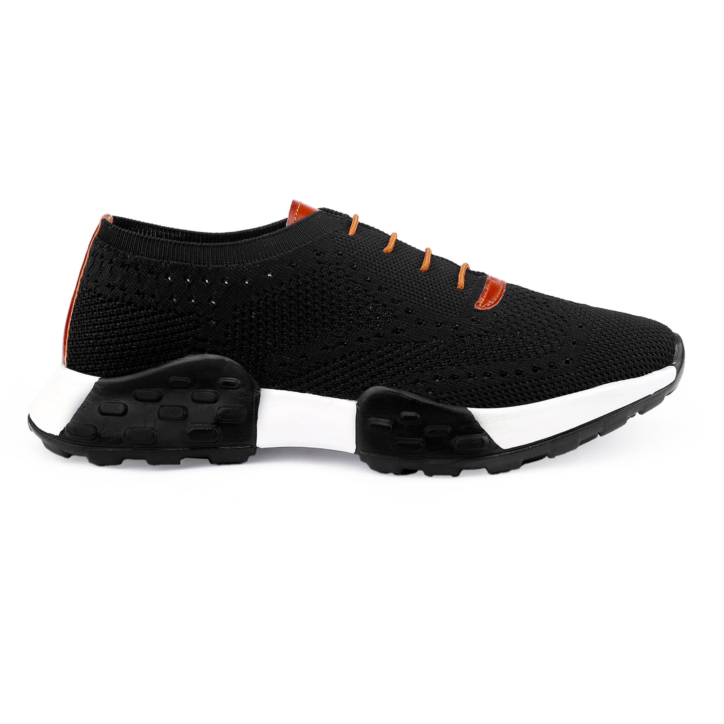 Men's Knitted Breathable Upper Casual Brogue Lace-Up Shoes