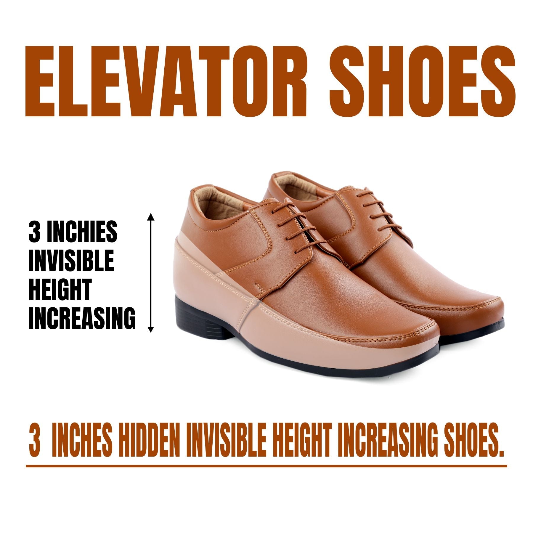 Bxxy s 3.5 inch Hidden Height Increasing Elevator Shoes For Men