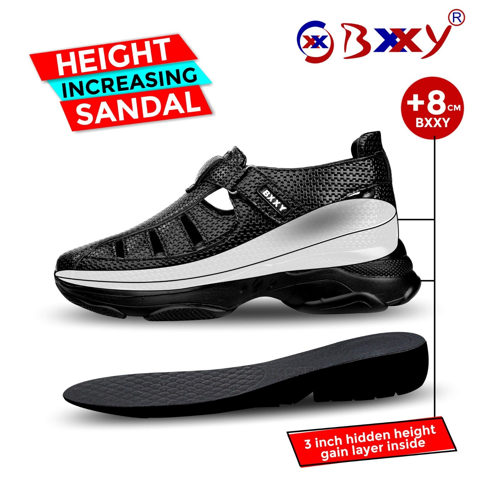 Bxxy s 3 Inch Hidden Height Increasing High end Fashionable