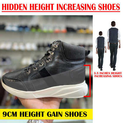 Men's 3.5 Inches / 9 cm Hidden Height Increasing Elevator Boots for Men