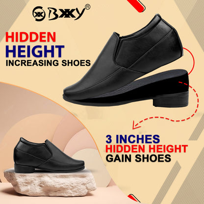 BXXY Men's Hidden Height Increasing Formal Wear Slip-on Shoes