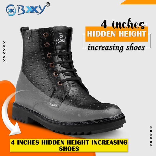 Bxxy 4 Inch Hidden Height Increasing Fashionable High Ankle Boots For Men