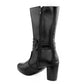 Women Buckle Long Boots