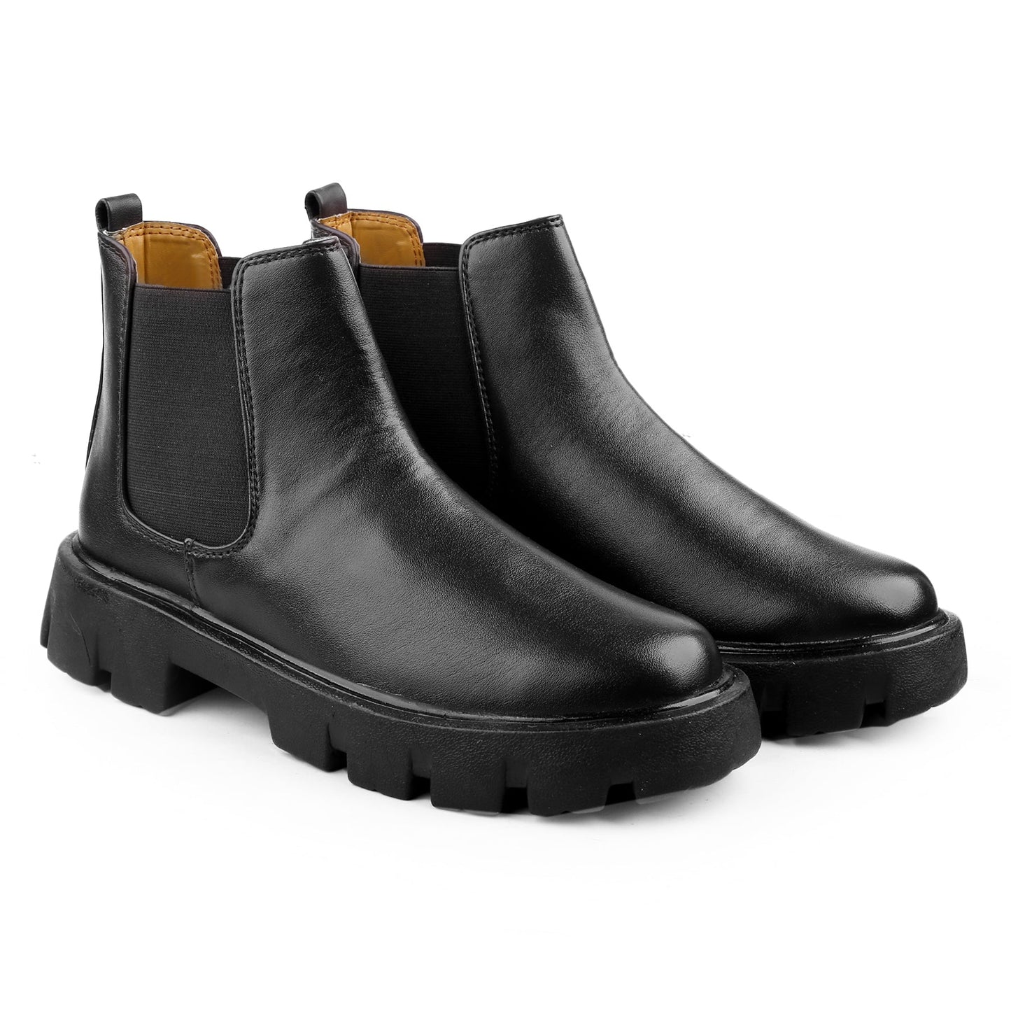 Bxxy's Faux Leather Chelsea Ankle Slip-on Boots for Men