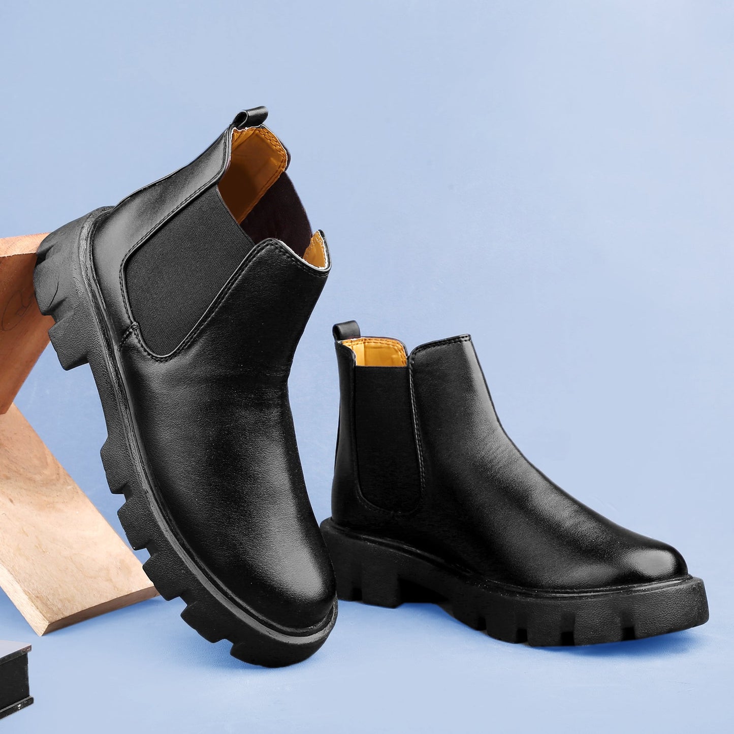 Bxxy's Faux Leather Chelsea Boots for Men