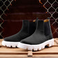 Bxxy Men's Suede Material Casual Chelsea Slip-On Boots