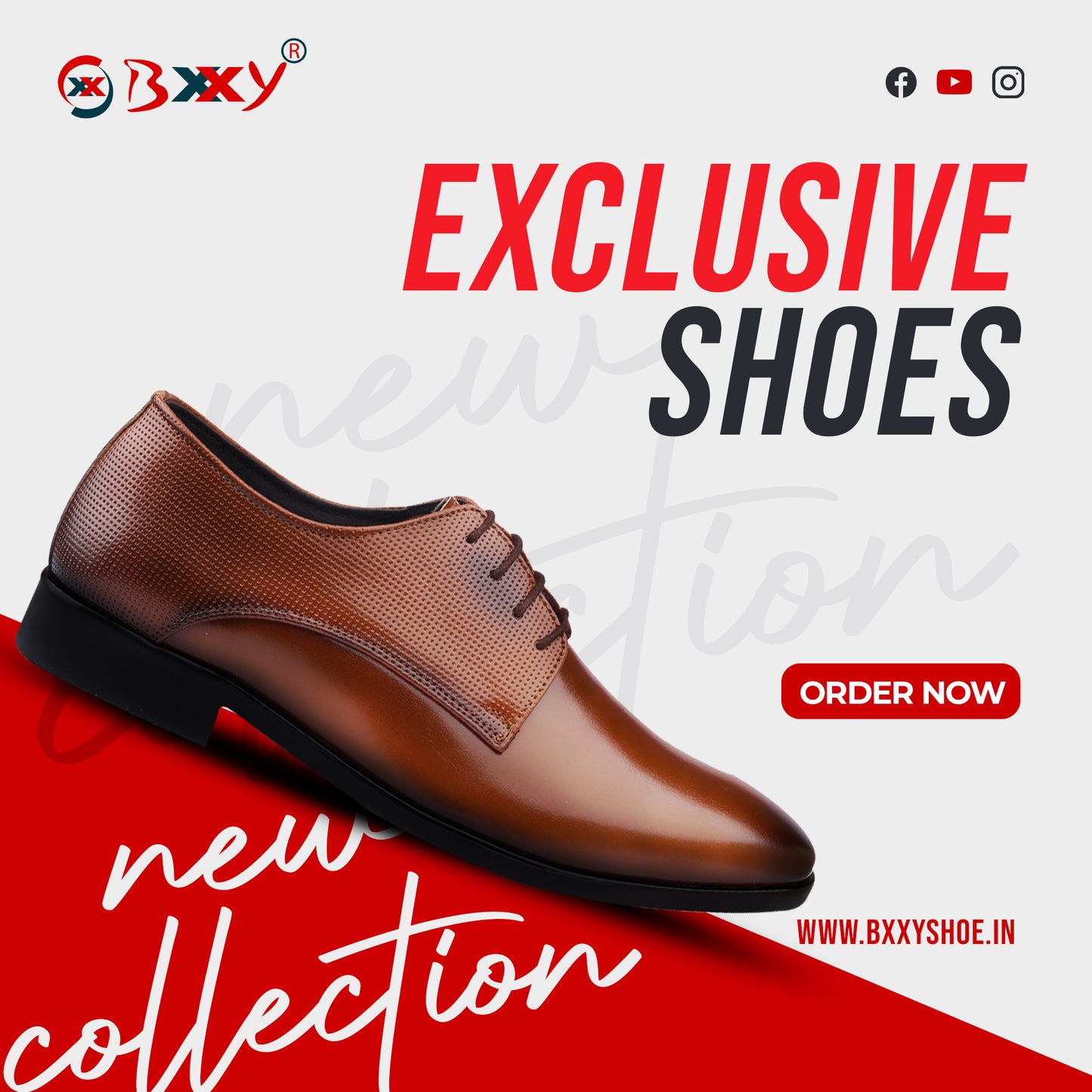 Bxxy's Faux Leather Work wear Lace-up Formal Shoes for Men