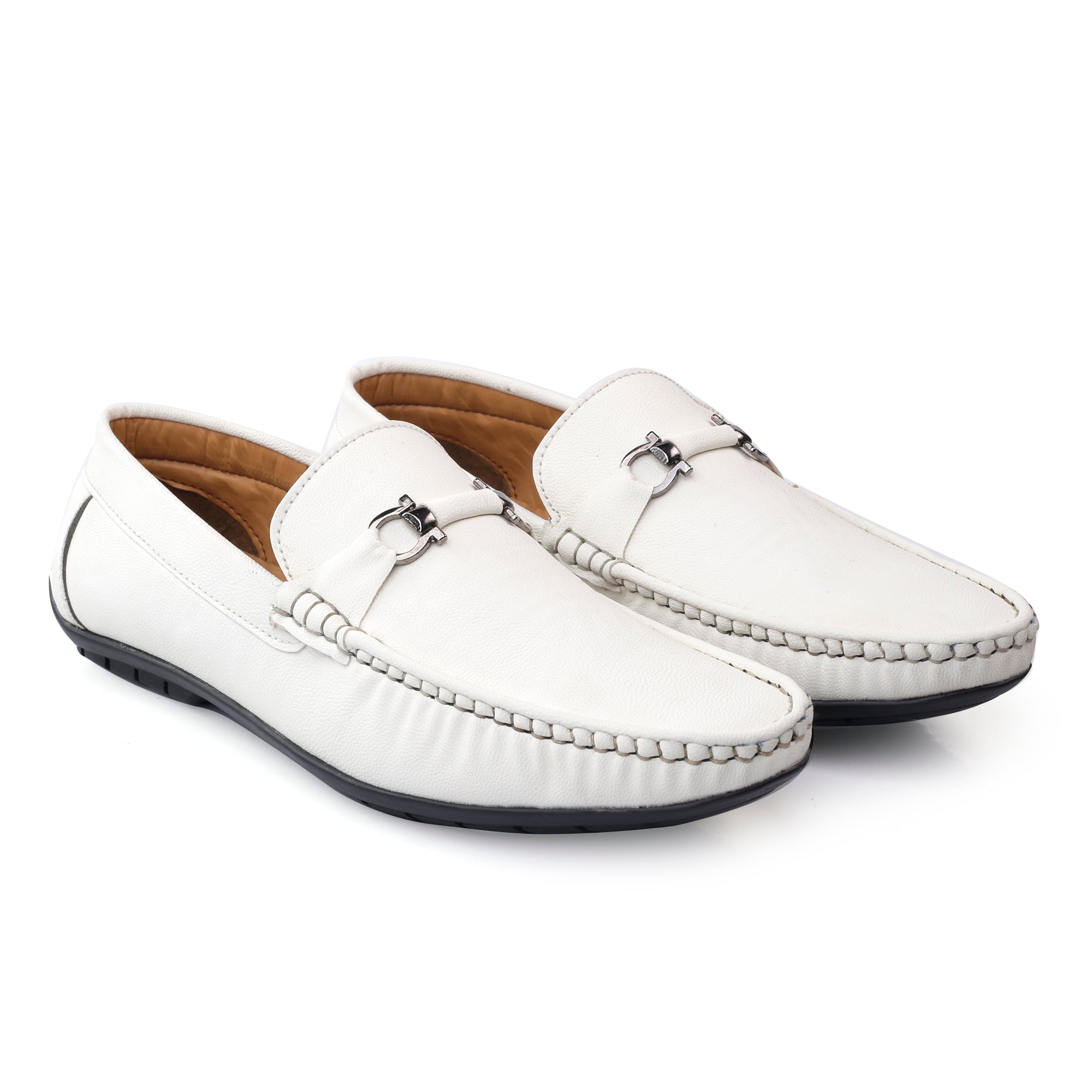 White deals moccasin shoes