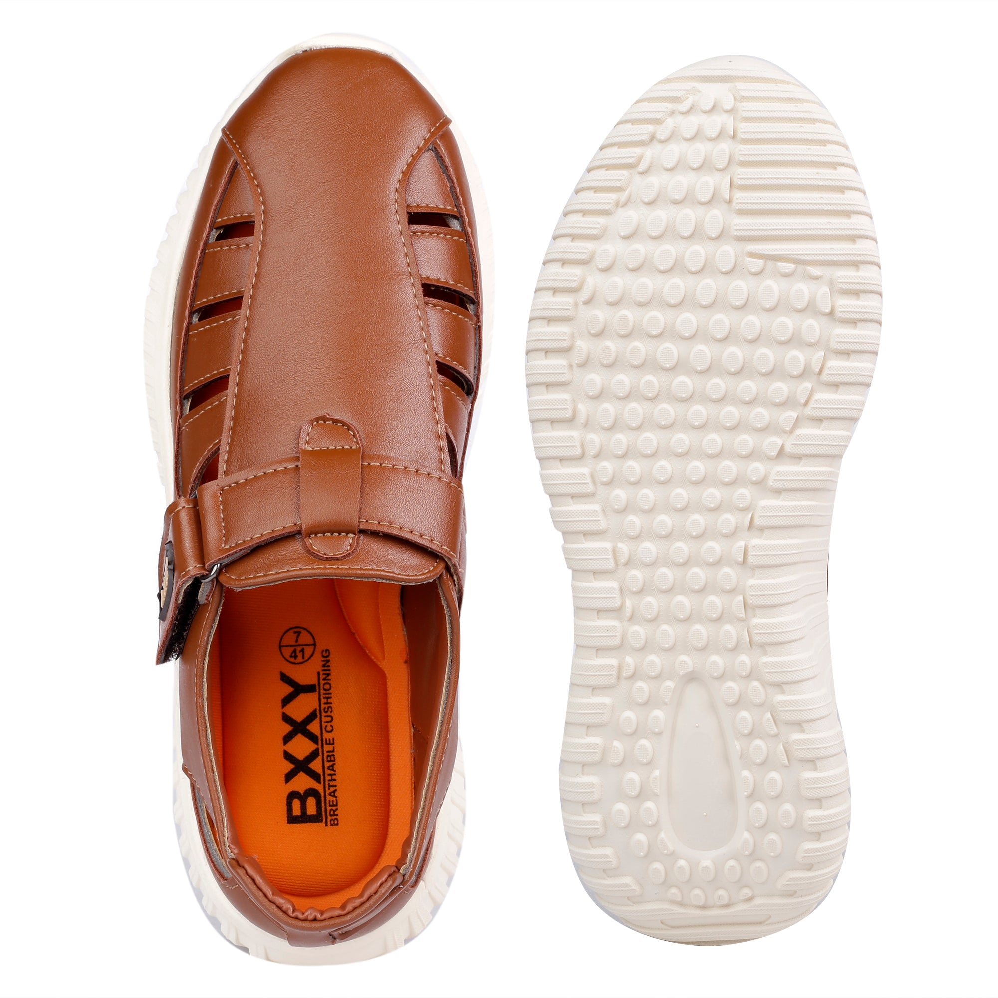 Attitudist Handcrafted Tan Sports Sandal For Men - ATTITUDIST