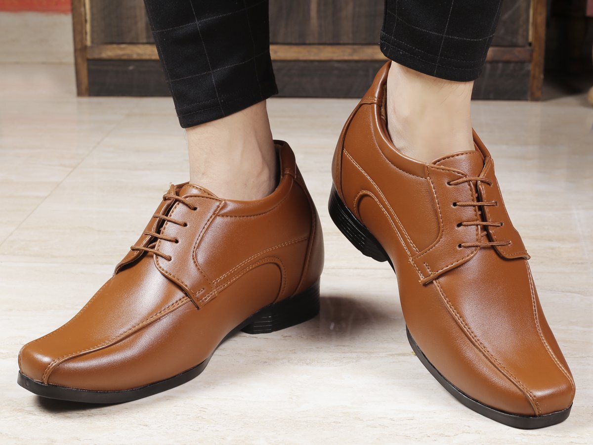 Bxxy's Faux Leather Partywear Lace-up Formal Shoes for Men